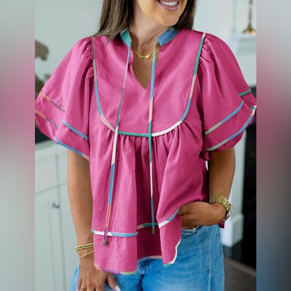 Pink loose top- size M